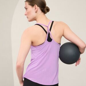 Athleta Purple With Ease Strappy Tank Small